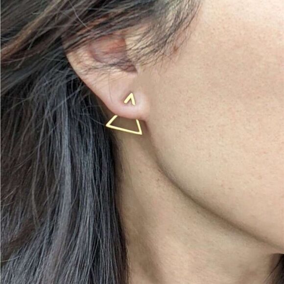 Triangle Earrings A1271 - Picture 1 of 3